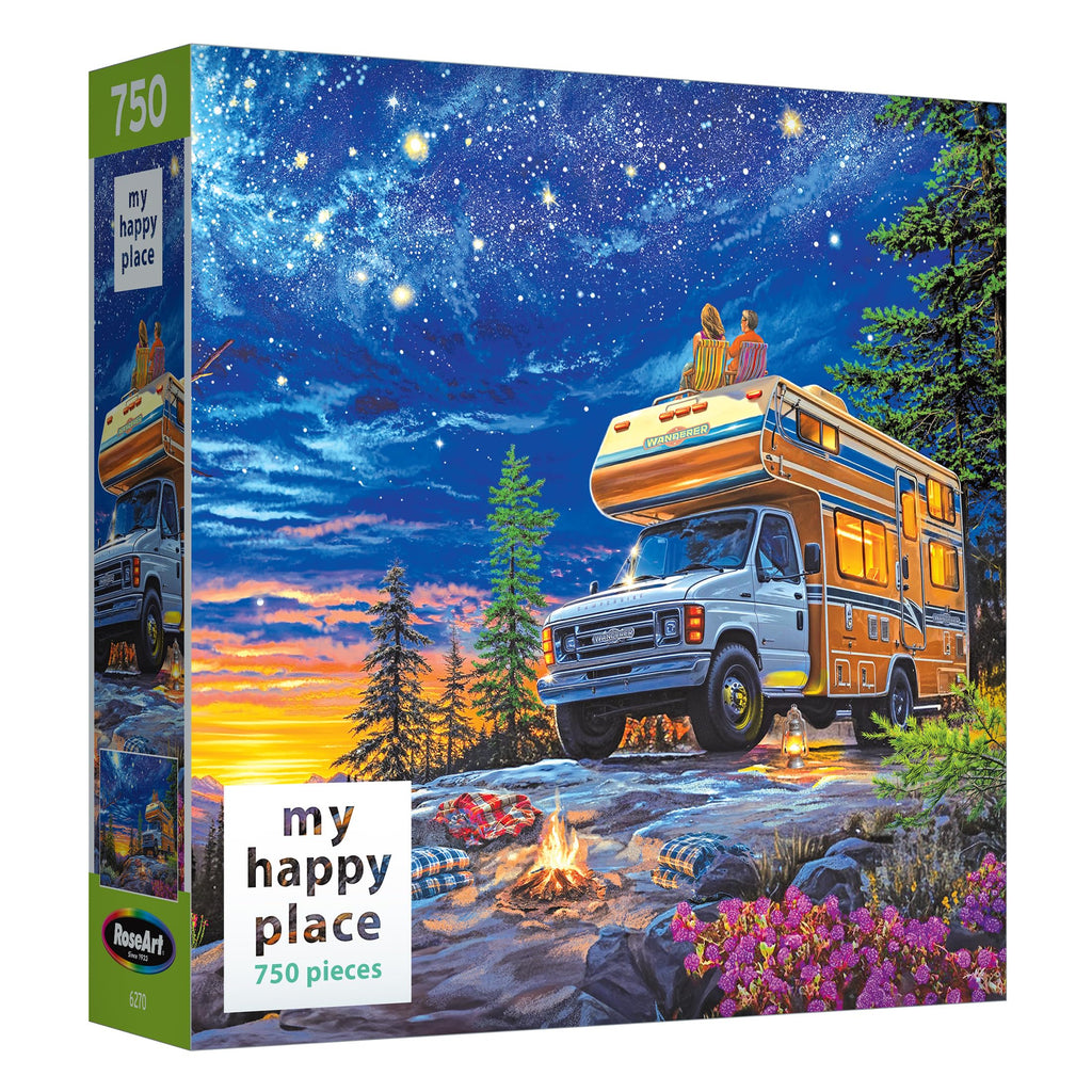 RoseArt My Happy Place 750-Piece Jigsaw Puzzle – Eco-Friendly Adult Puzzle