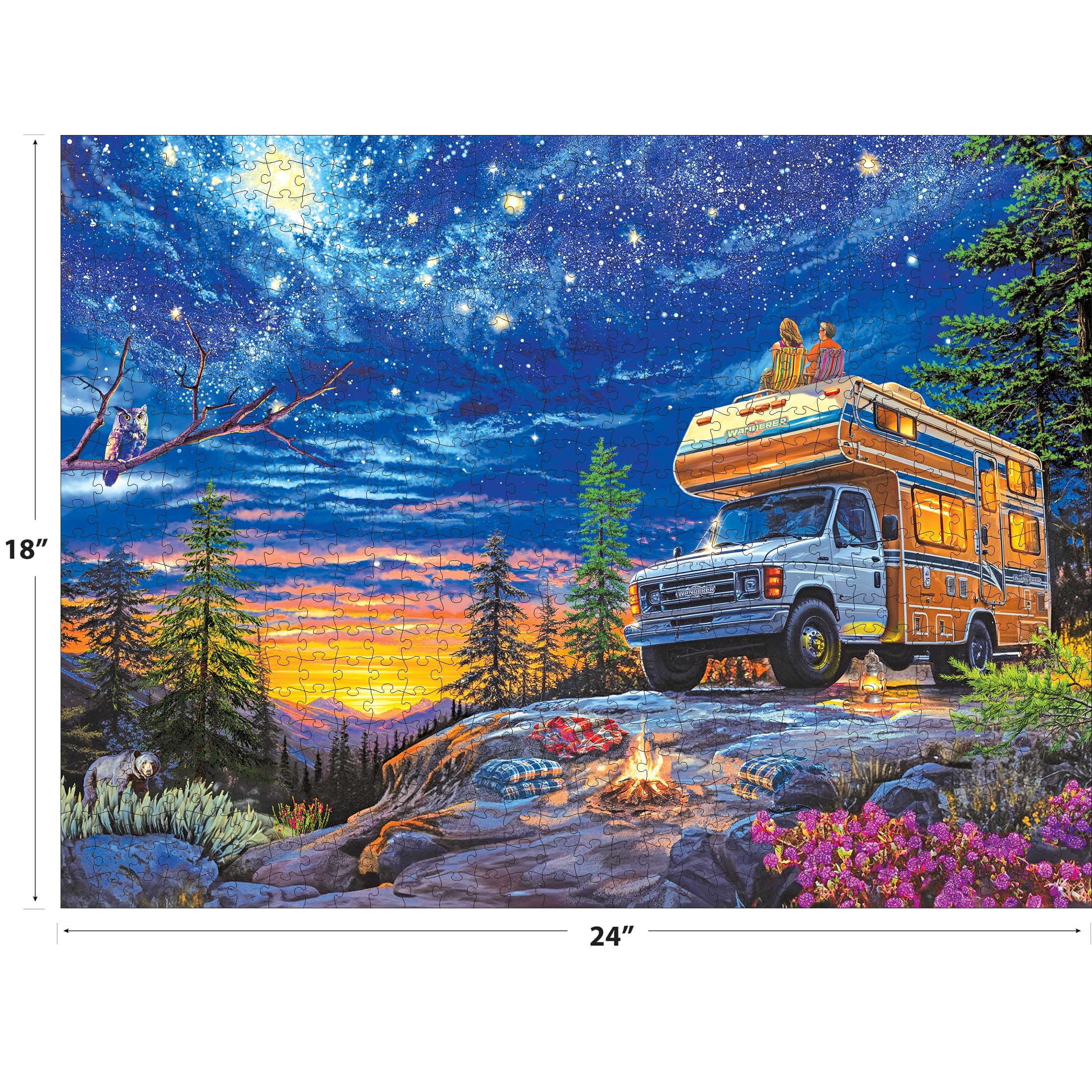 RoseArt My Happy Place 750-Piece Jigsaw Puzzle – Eco-Friendly Adult Puzzle