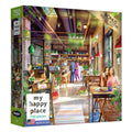 RoseArt My Happy Place Neighborhood Cafe 750-Piece Jigsaw Puzzle – Cozy Coffee Shop Art, Made in USA