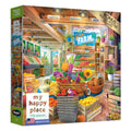 RoseArt My Happy Place Organic Fresh Market 1000-Piece Jigsaw Puzzle – Farm Stand Scene, Made in USA