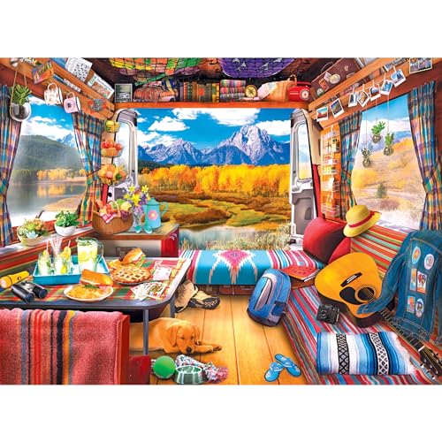 RoseArt My Happy Place Van Life 750 Piece Jigsaw Puzzle - Grand Tetons