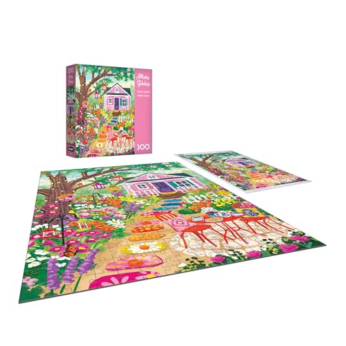 RoseArt Olivia Gibbs Floral Garden 300 Piece Jigsaw Puzzle – 18x24 Inches, Made in USA