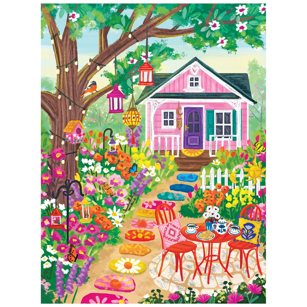 RoseArt Olivia Gibbs Floral Garden 300 Piece Jigsaw Puzzle – 18x24 Inches, Made in USA
