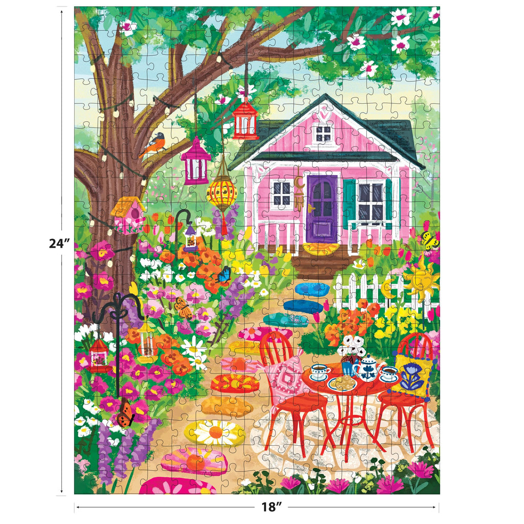 RoseArt Olivia Gibbs Floral Garden 300 Piece Jigsaw Puzzle – 18x24 Inches, Made in USA