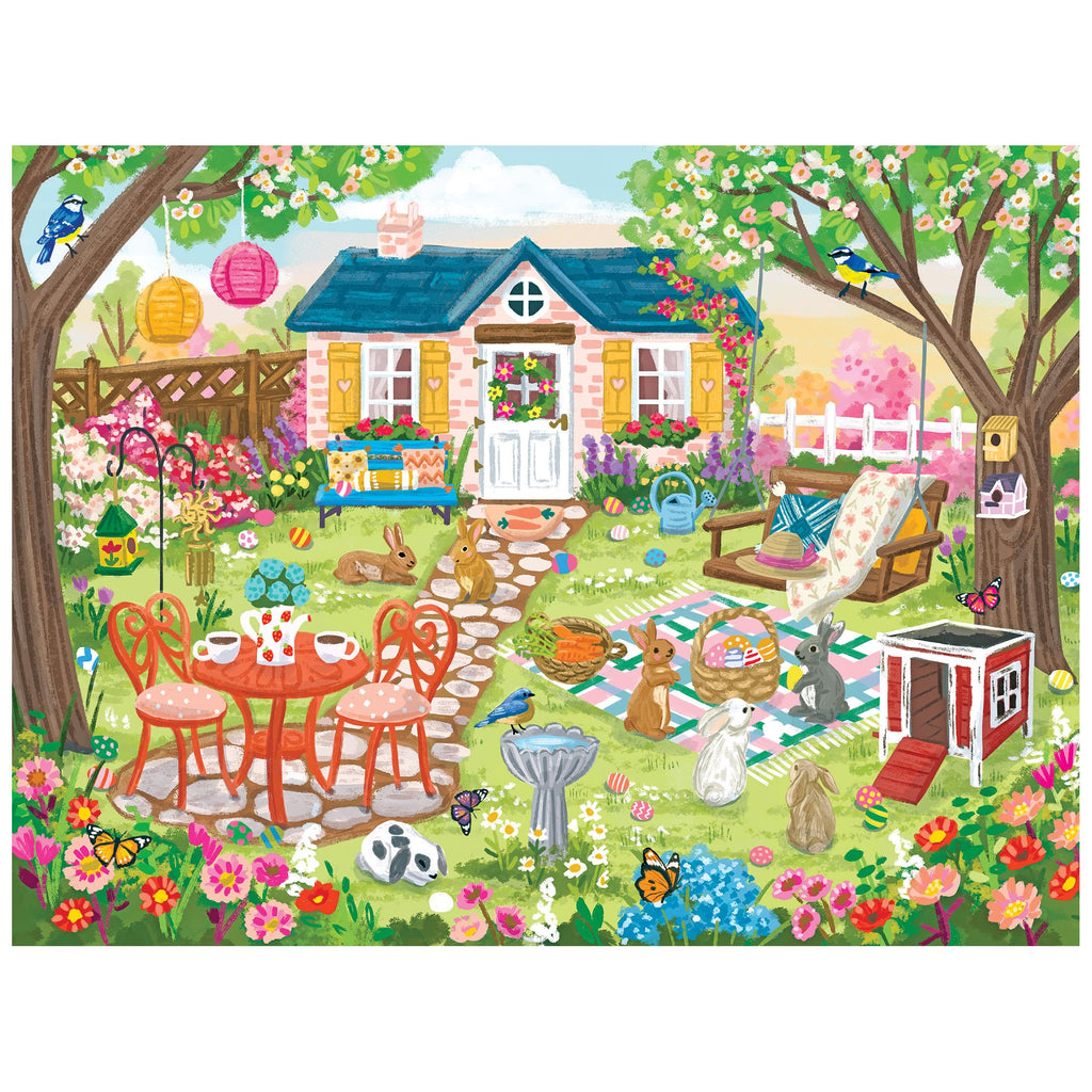 RoseArt Olivia Gibbs Spring Garden 300-Piece Jigsaw Puzzle – 18x24 Inches, Made in USA