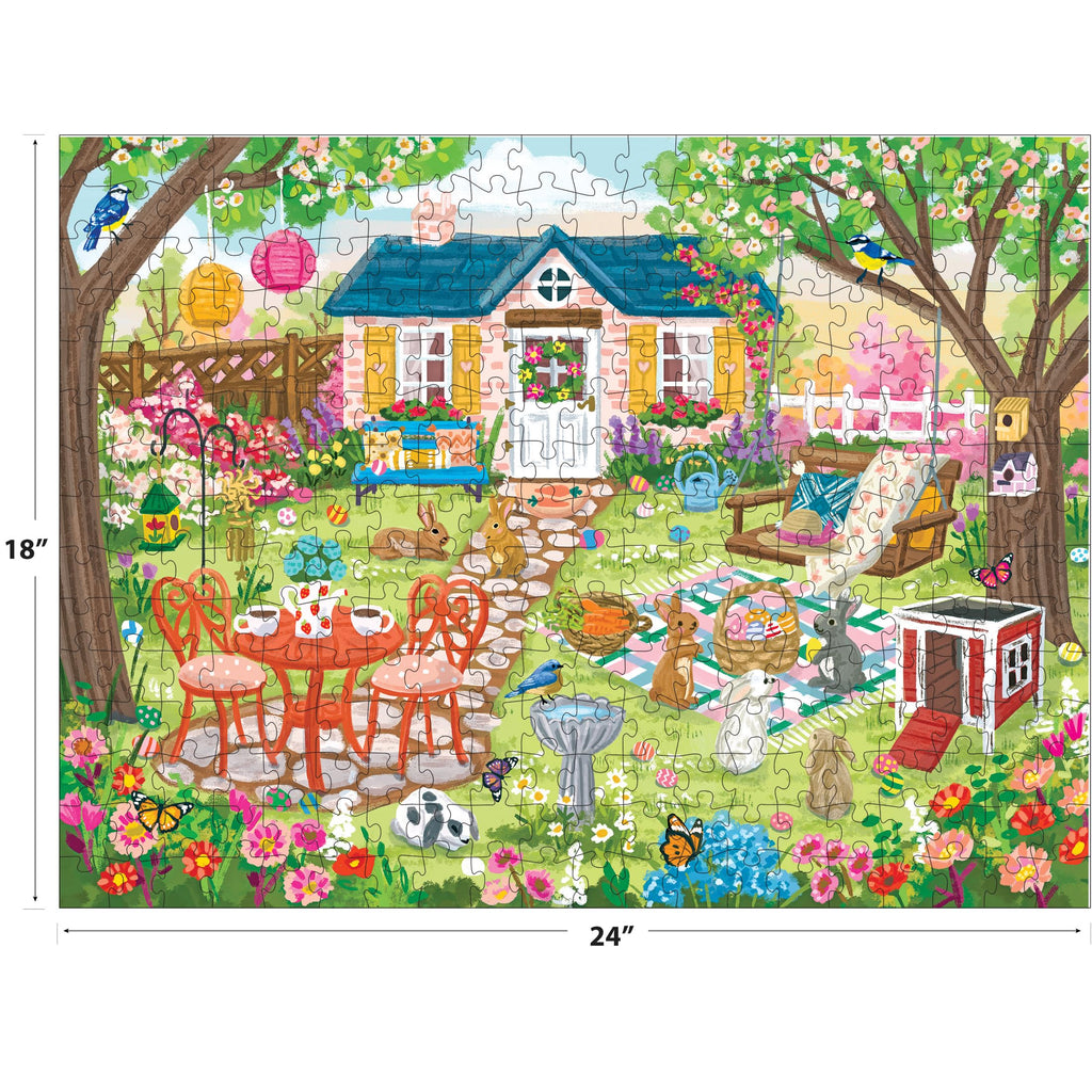 RoseArt Olivia Gibbs Spring Garden 300-Piece Jigsaw Puzzle – 18x24 Inches, Made in USA