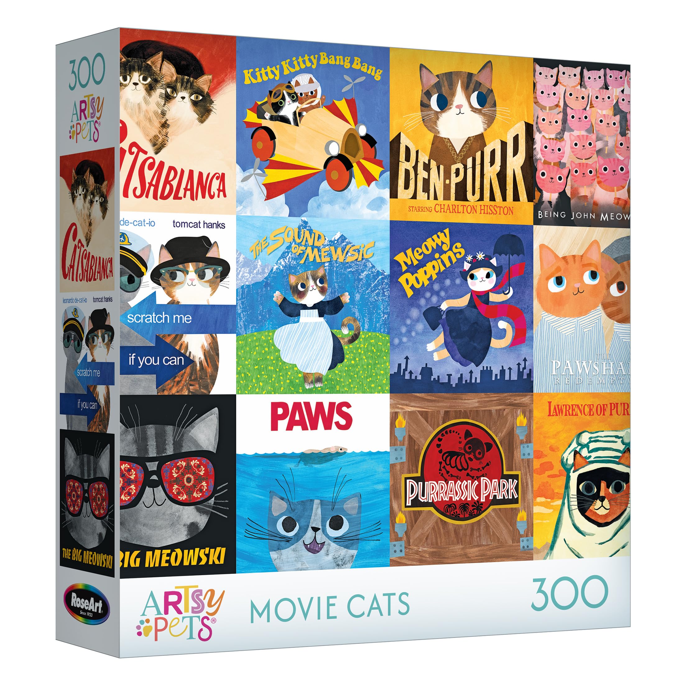 RoseArt Planet Cat Movie Cats 300-Piece Jigsaw Puzzle – Fun Cat Movie Parodies