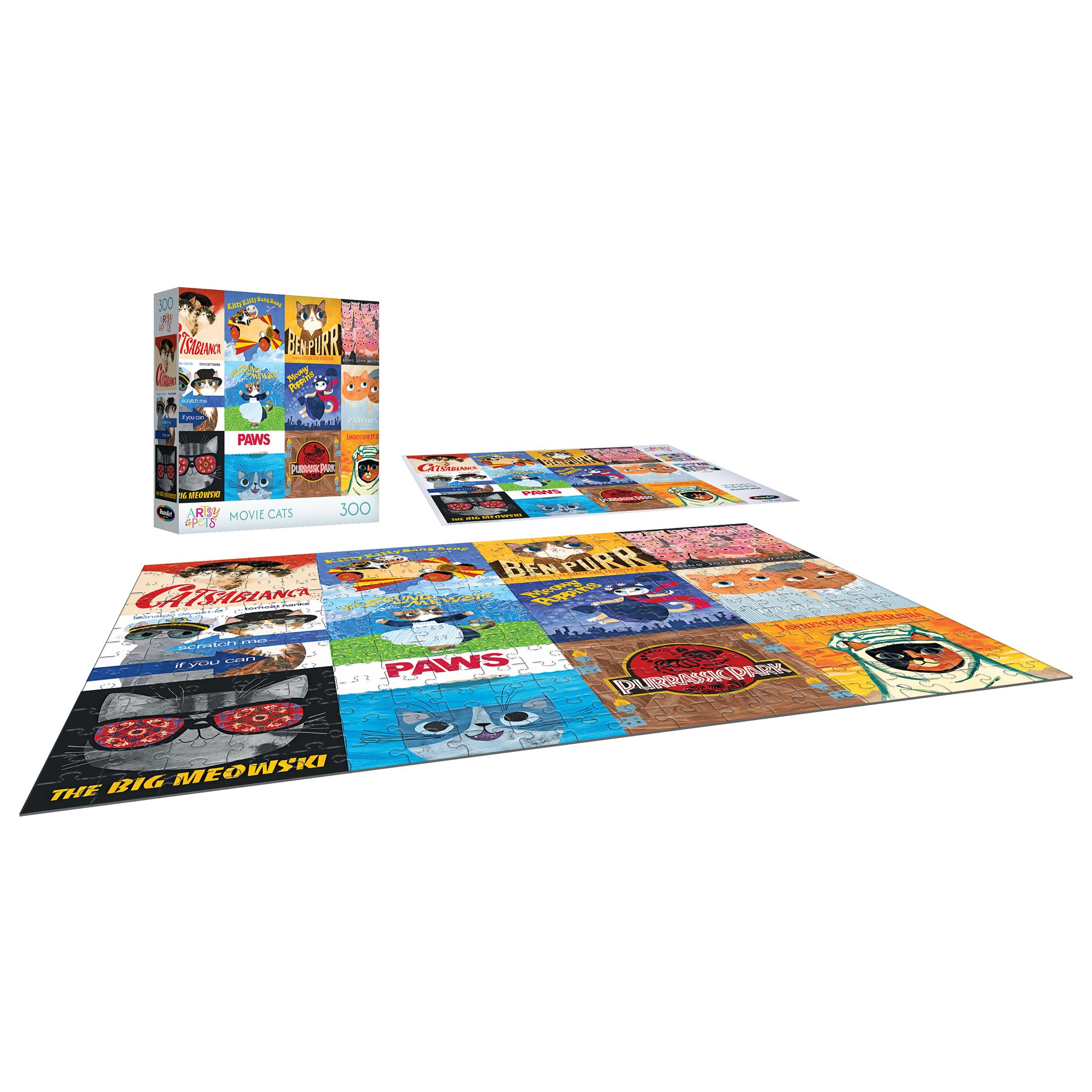 RoseArt Planet Cat Movie Cats 300-Piece Jigsaw Puzzle – Fun Cat Movie Parodies