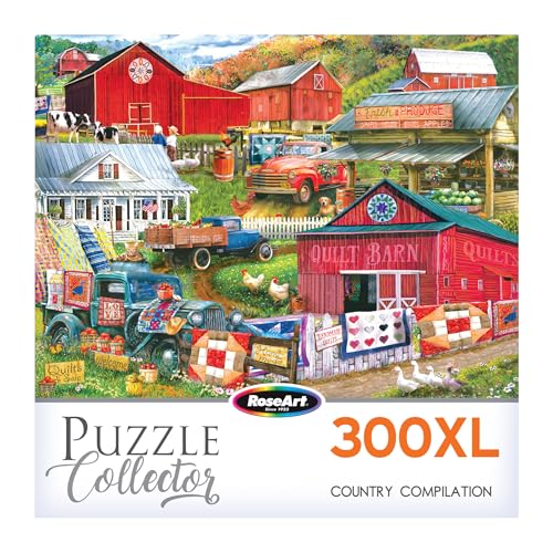 RoseArt Puzzle Collector Country Compilation 300-Piece Jigsaw Puzzle – 18x24 Inch Finished Size