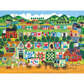 RoseArt Quilt Valley Farm 1000 Piece Puzzle – Premium Quality with Bonus Poster