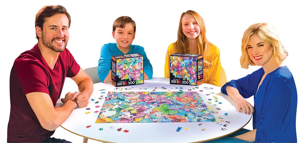 RoseArt Super Deep 3D Butterfly Magic – 300 XL Piece Jigsaw Puzzle for Adults
