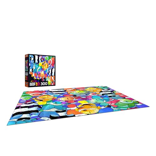 RoseArt Super Deep 3D Clownfish Magic II 300-Piece Jigsaw Puzzle – Lenticular Effect for Adults