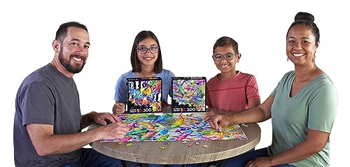 RoseArt Super Deep 3D Gecko Magic 300-Piece Jigsaw Puzzle – Colorful Interlocking Puzzle for Adults