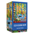 RoseArt Vertical Visions Cozy Reading Room 500-Piece Jigsaw Puzzle – Warm Book Nook Scene