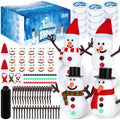 RoseFog 15-Pack DIY Snowman Making Kit – Air Dry Clay Craft Set for Kids Ages 12+