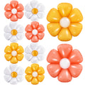 Rotatingpals 28-Inch Daisy Balloons (10 Pack) - White, Pink, Yellow - Boho Party Decor