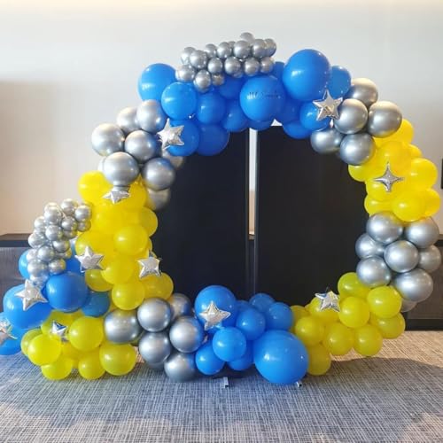 Royal Blue and Yellow Balloon Garland Kit - 100 Piece Graduation Balloon Arch for Birthday Party Decor