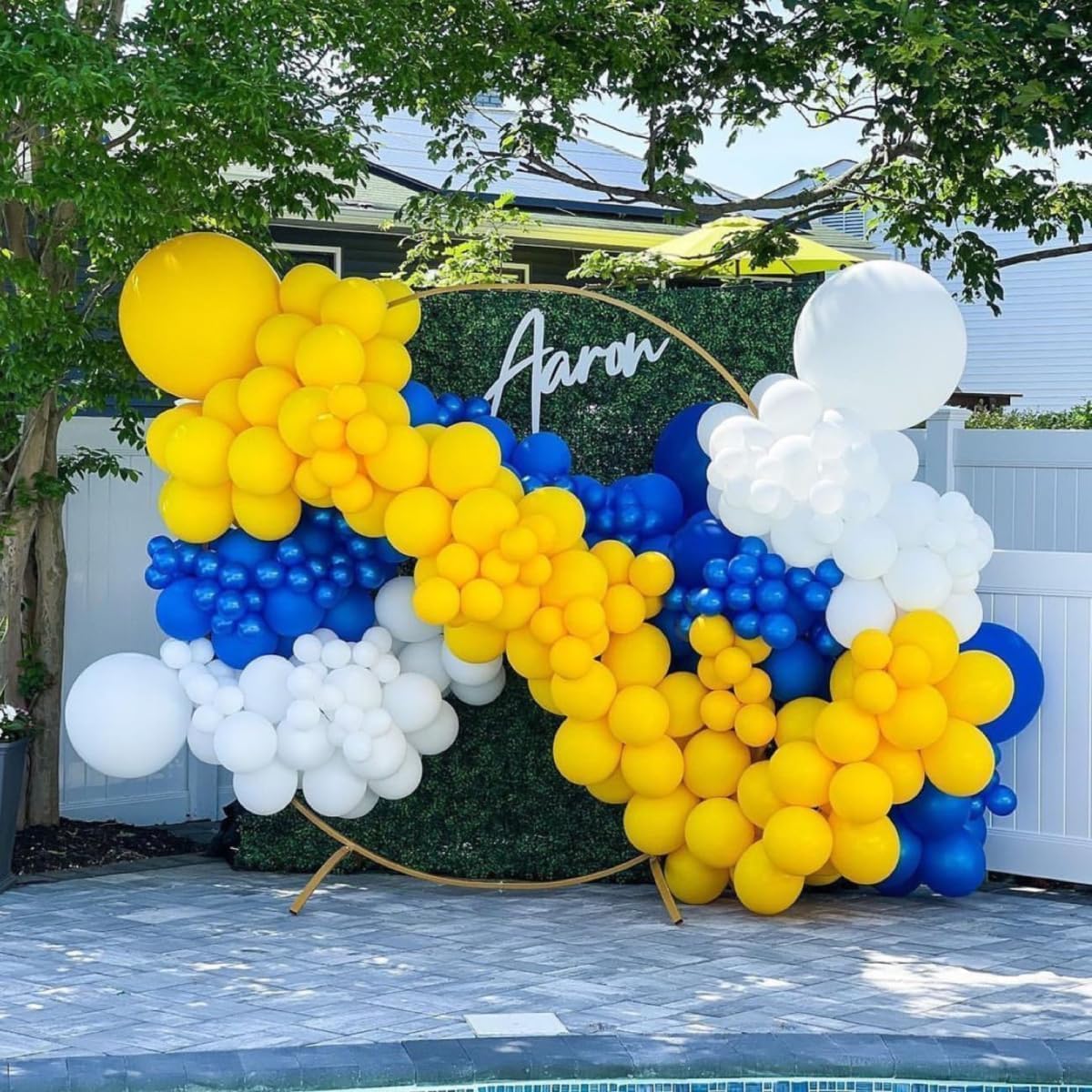 Royal Blue and Yellow Balloon Garland Kit - 100 Piece Graduation Balloon Arch for Birthday Party Decor