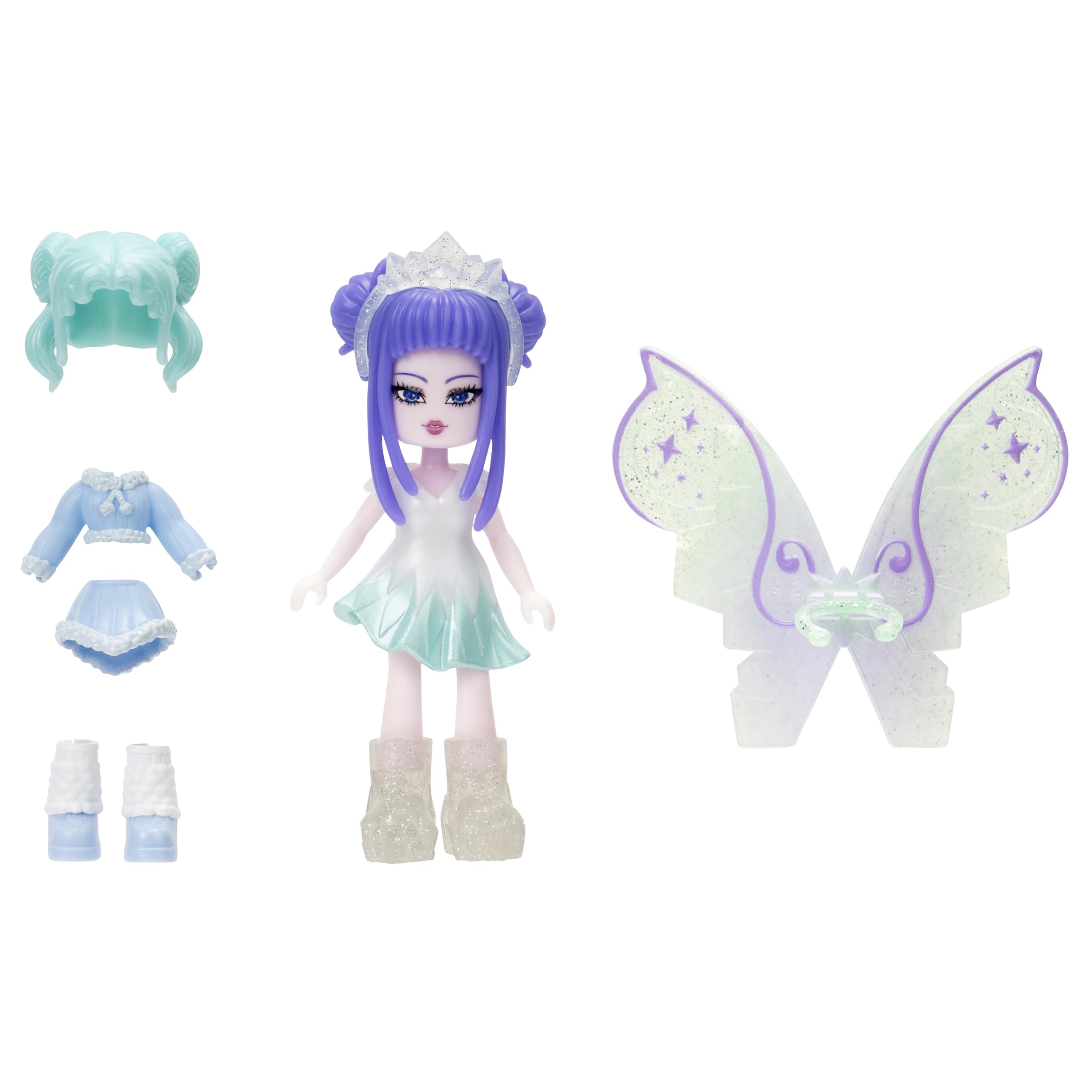 Royale High Ice Fairy Doll – 3-Inch Figure with 9 Accessories and Virtual Code (Series 2)
