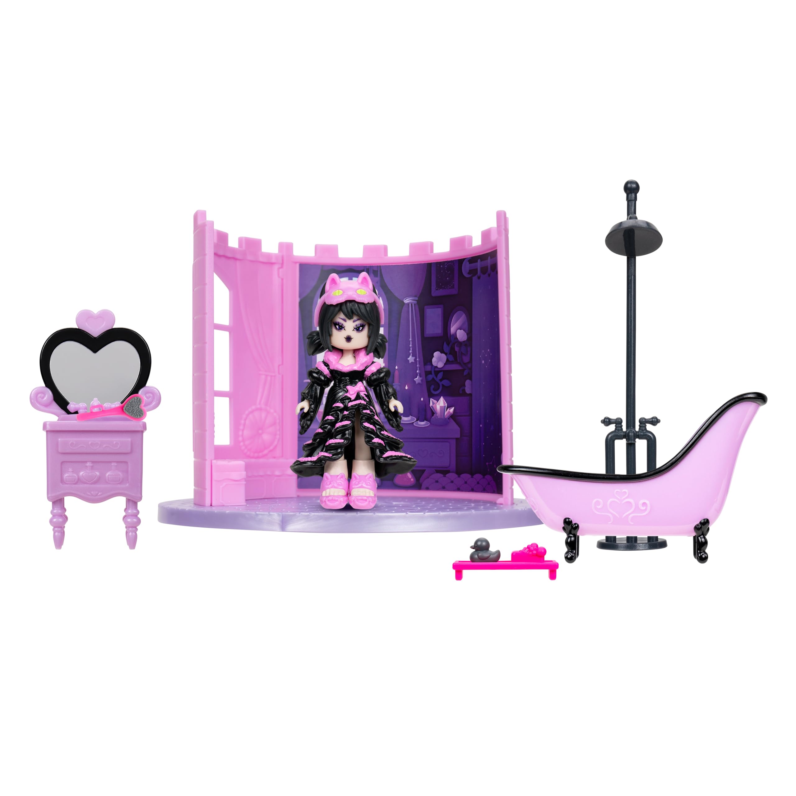 Royale High Powder Room Playset with 1 Doll and 6 Accessories - Virtual Item Code Included
