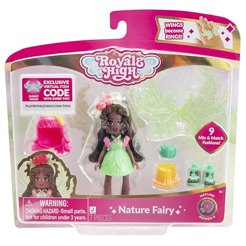 Royale High Series 2 Nature Fairy Doll - 3 Inch with 9 Fashion Pieces & Virtual Item Code