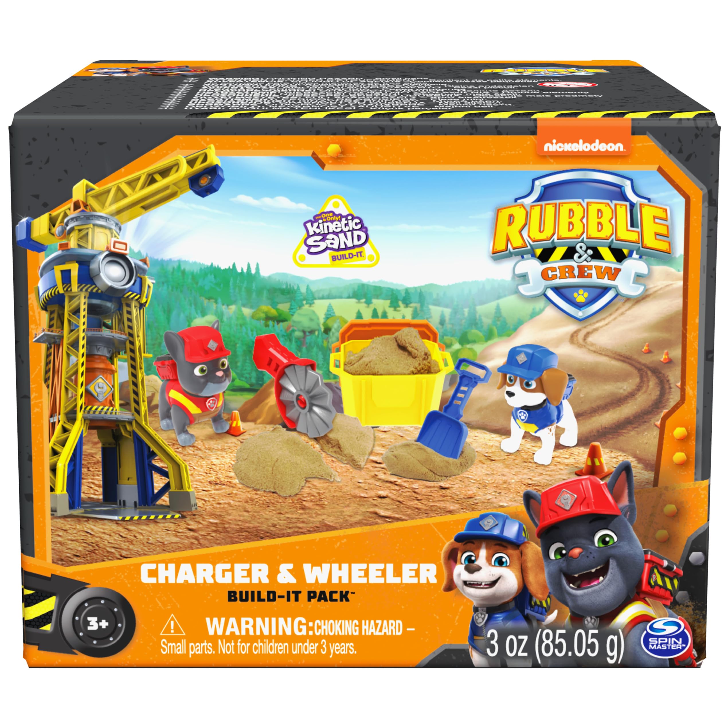 Rubble & Crew Charger & Wheeler Action Figures with Kinetic Build-It Sand and Tools