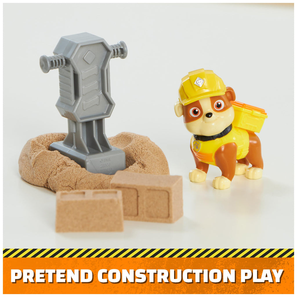 Rubble & Crew Rubble and Mix Action Figures Set with Kinetic Build-It Sand and Tools