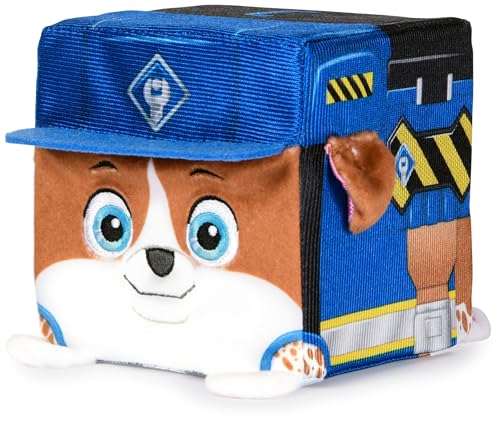 Rubble & Crew Wheeler Plush Toy - 4-Inch Stackable Cube Stuffed Animal for Kids 3+