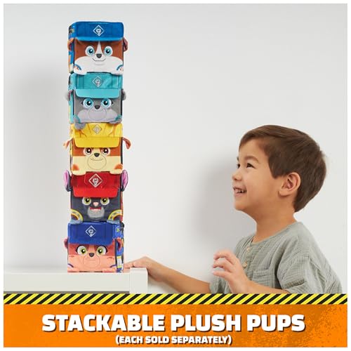 Rubble & Crew Wheeler Plush Toy - 4-Inch Stackable Cube Stuffed Animal for Kids 3+