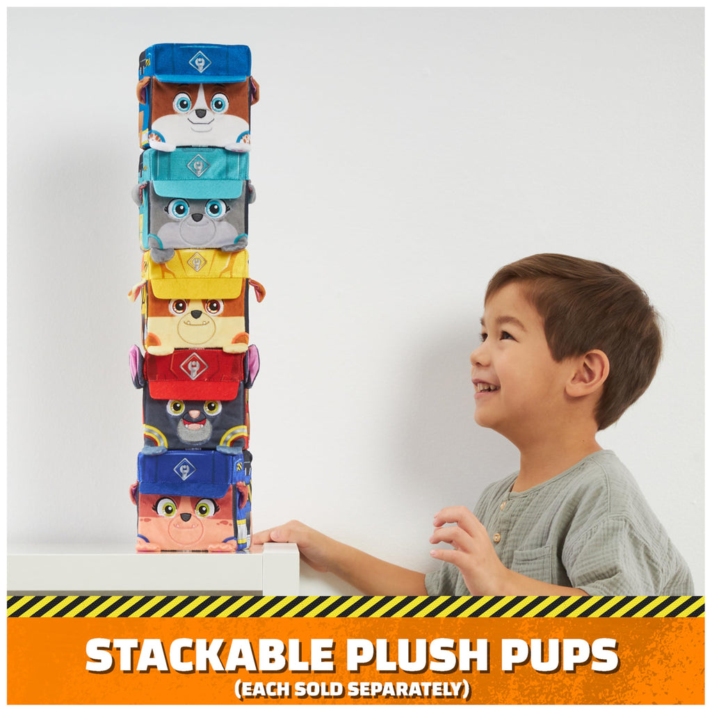 Rubble & Crew Wheeler Plush Toy - 4-Inch Stackable Cube Stuffed Animal for Kids 3+