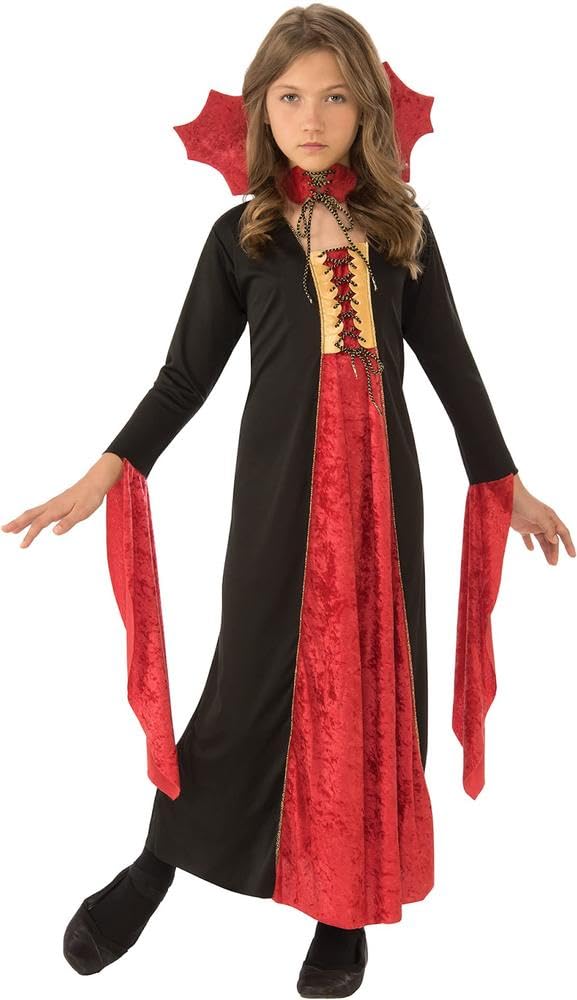 Rubies Girls Gothic Vampiress Costume – Small (4-6) Red Velvet Vampire Dress