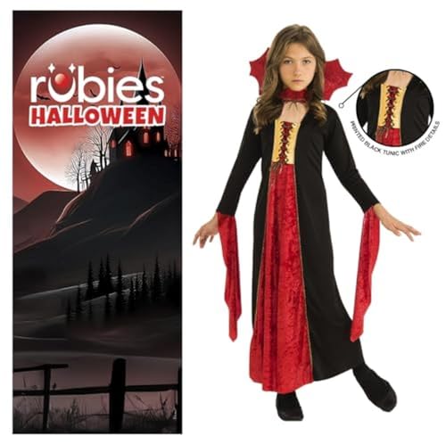 Rubies Girls Gothic Vampiress Costume – Small (4-6) Red Velvet Vampire Dress