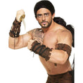 Rubies Medieval Fantasy Warrior Pants – Brown Faux Suede Costume Pants with Lace-Up Details