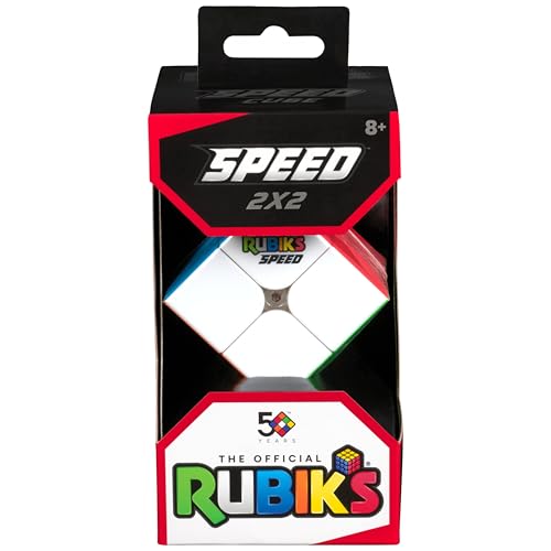 Rubik's 2x2 Speed Cube – Stickerless, Pre-Lubricated, Fast-Turning Puzzle for All Ages