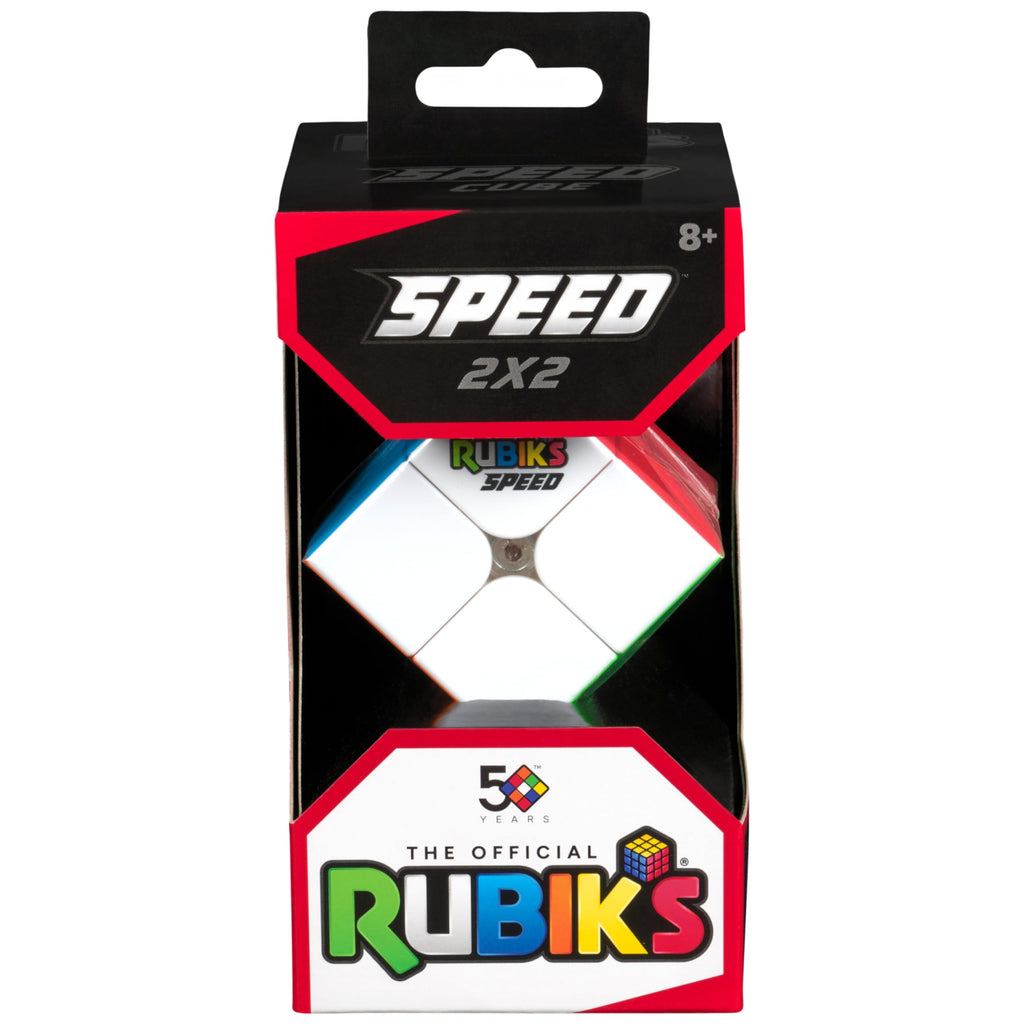 Rubik's 2x2 Speed Cube – Stickerless, Pre-Lubricated, Fast-Turning Puzzle for All Ages