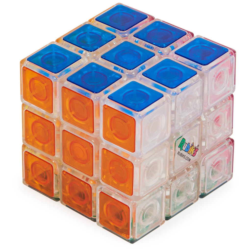 Rubik’s Crystal Cube – Transparent 3x3 Puzzle Game with Color-Matching, for Ages 8+