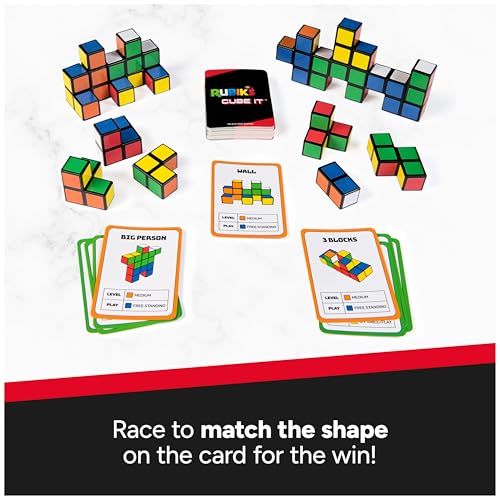 Rubik’s Cube It - 2-Player 3D Puzzle Sequence Game | Stress Relief & Travel Toy for Ages 7+