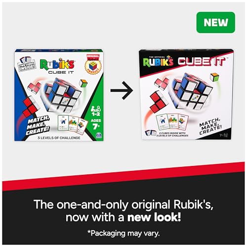 Rubik’s Cube It - 2-Player 3D Puzzle Sequence Game | Stress Relief & Travel Toy for Ages 7+