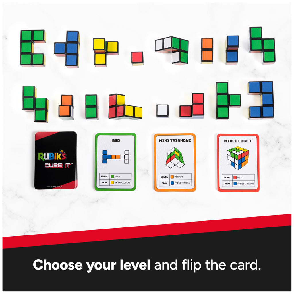 Rubik’s Cube It - 2-Player 3D Puzzle Sequence Game | Stress Relief & Travel Toy for Ages 7+
