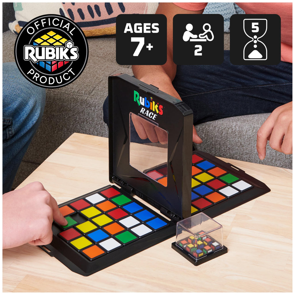 Rubik's Race Ace Edition – 2-Player Fast-Paced Puzzle Strategy Board Game for Ages 7+