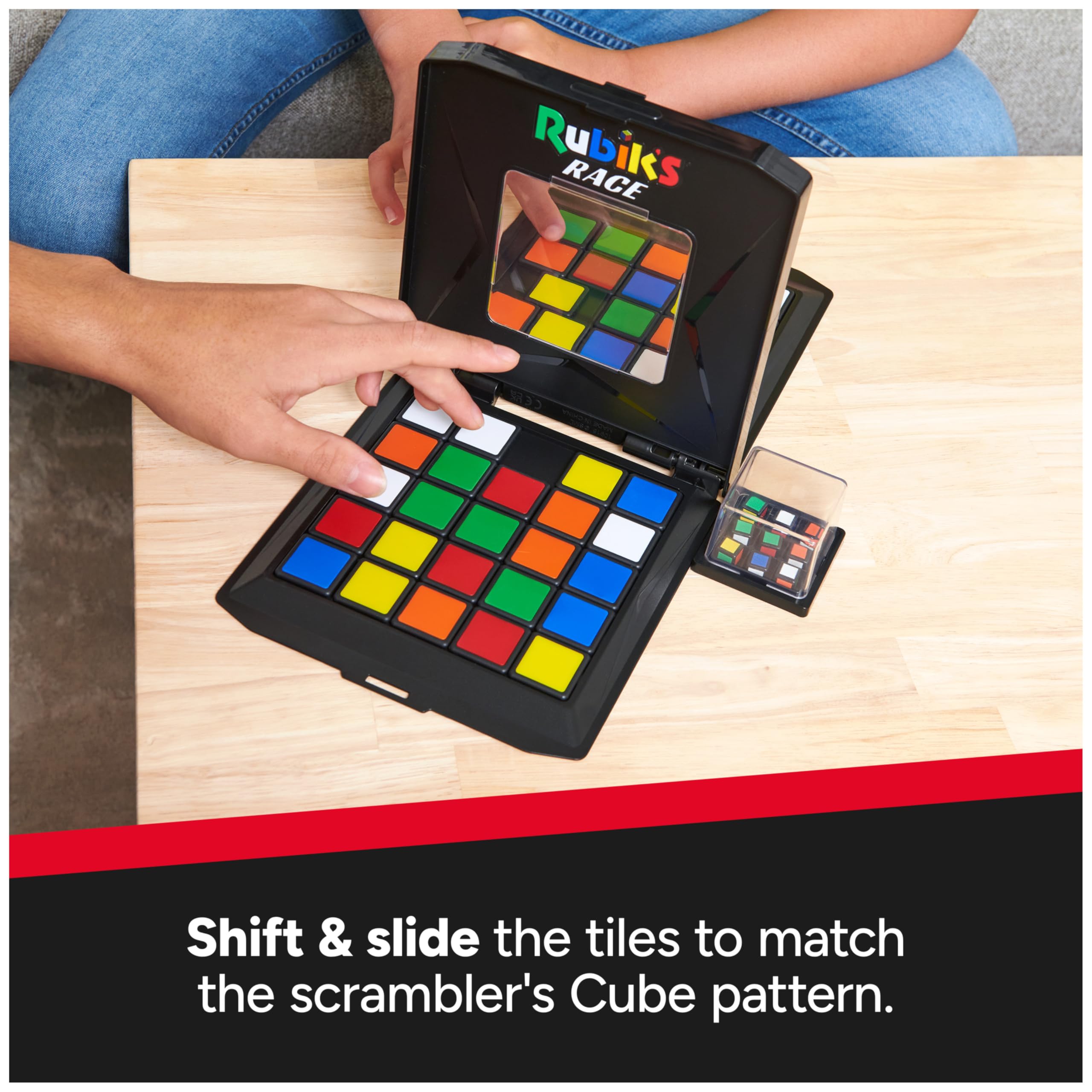 Rubik's Race Ace Edition – 2-Player Fast-Paced Puzzle Strategy Board Game for Ages 7+