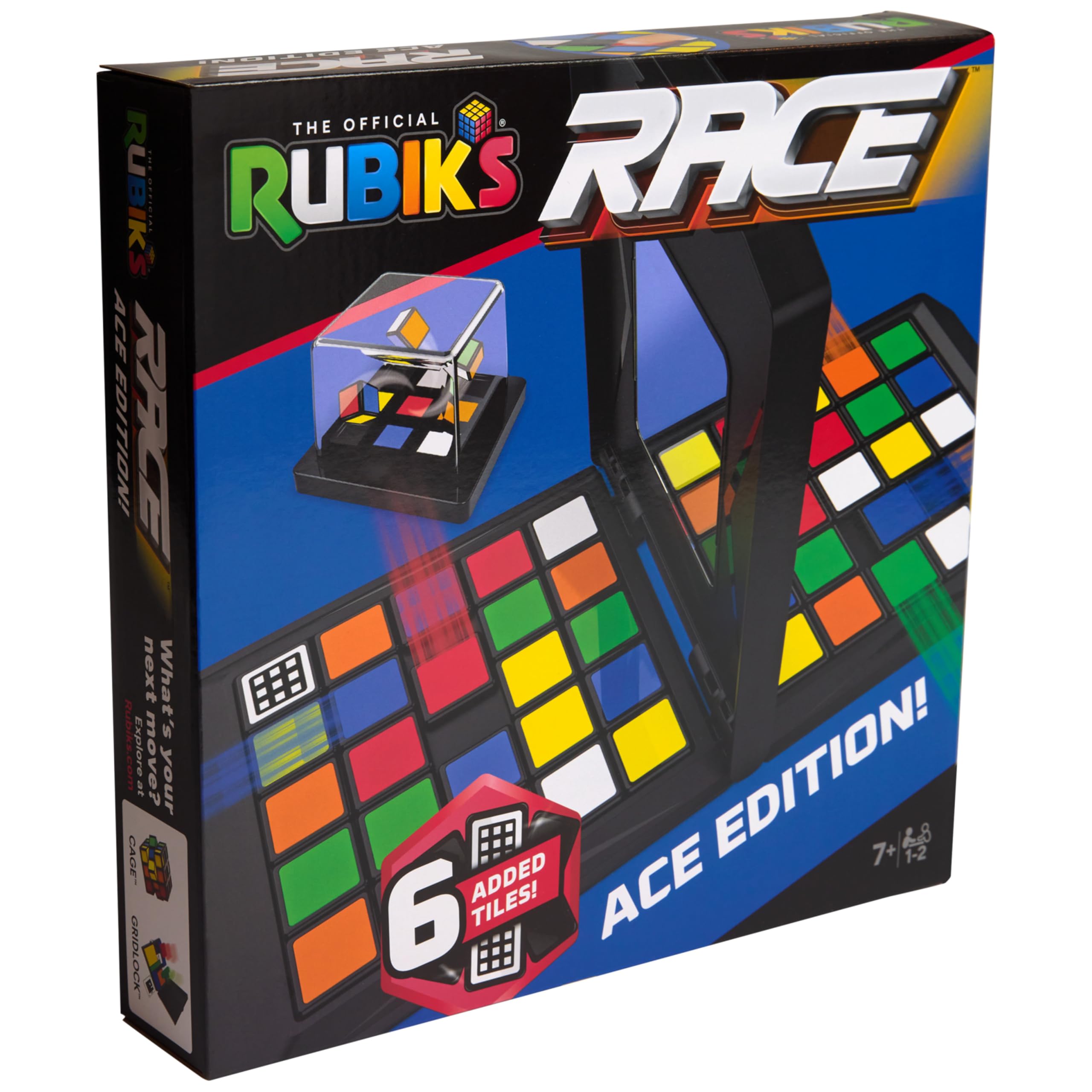 Rubik's Race Ace Edition – 2-Player Fast-Paced Puzzle Strategy Board Game for Ages 7+