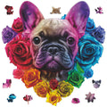 Ruikiyart 200-Piece Bulldog Wooden Puzzle – Unique Shapes, Hand-Painted, 11.2x11.3 Inches