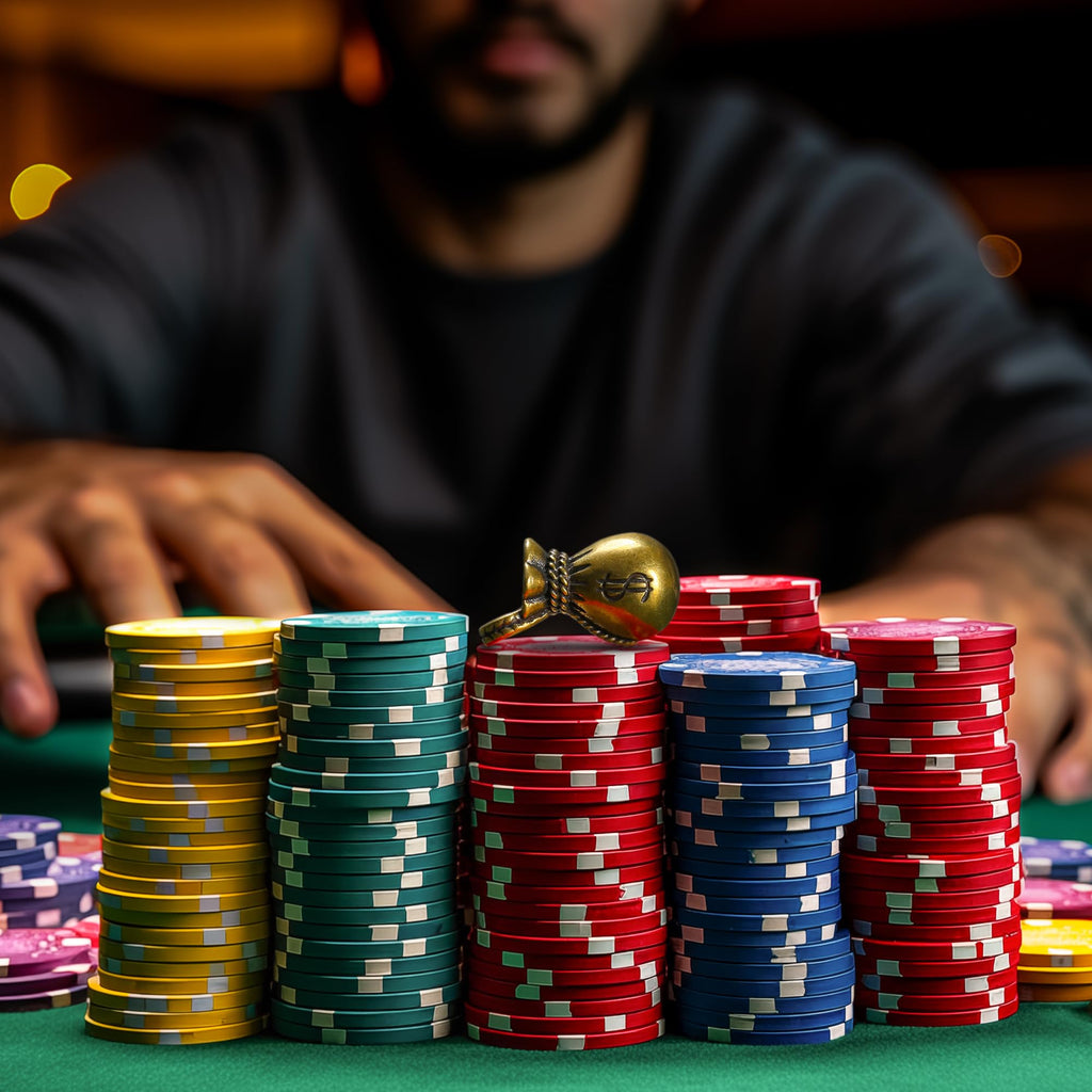 RUNNING HOT Money Bag Poker Guard – Metal Card Protector with Golden Sheen, Poker Gift for Men