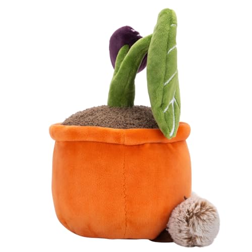 Russ Greenhouse 12-Inch Black Velvet Alocasia Plush Toy - Soft Official Jazwares Plant Plush