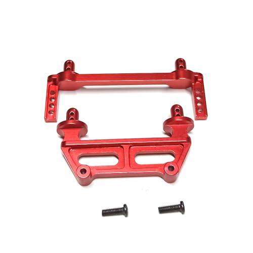 RWLZLB 16281 F/R Metal Body Pillars for 1/16 RC Trucks - Replacement Accessories Compatible with Hyper GO H16BM H16GT H16DR MJX H16 16208 16209 16210 (Red)
