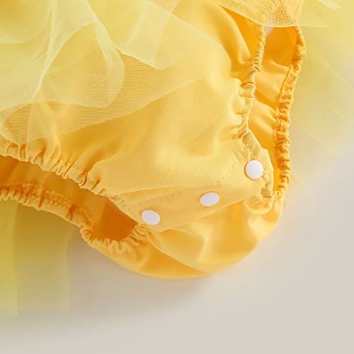 RWYBEIW Newborn Baby Girls Snow White Romper Costume Set 2-Piece Summer Outfit with Headband