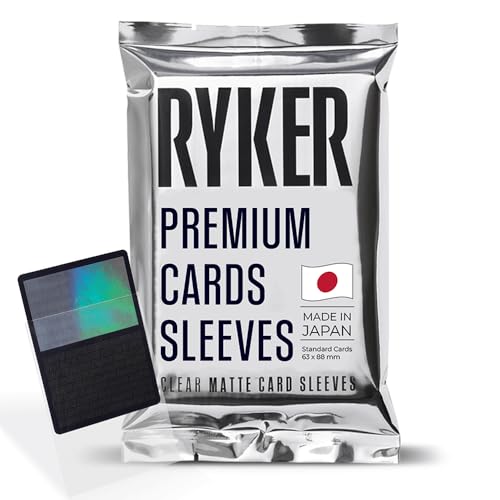 Ryker Standard Size Matte Card Sleeves (Clear) – 100 Pack for MTG, Pokemon, Board Games