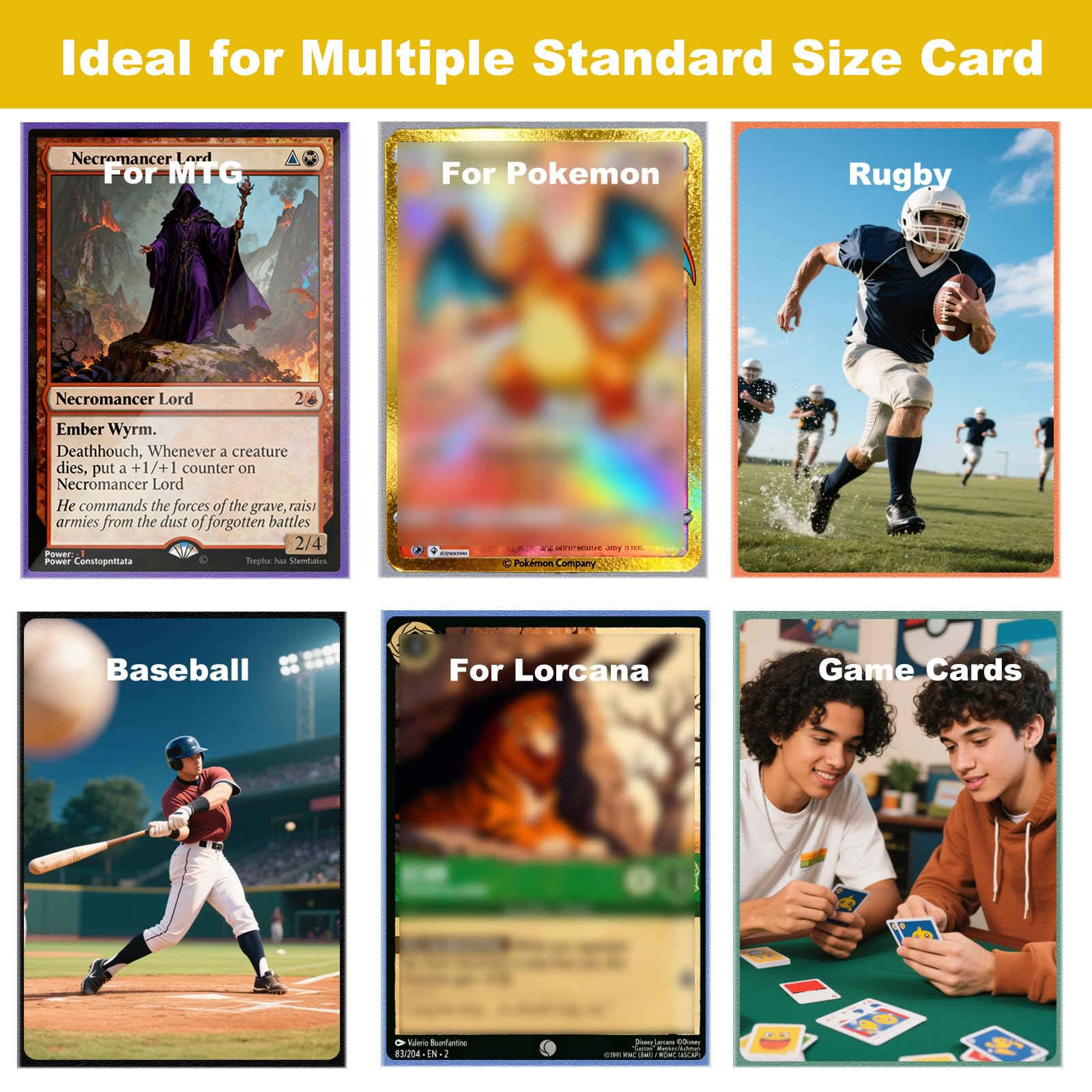 RyshePro 150 Pink Card Sleeves - 66x91mm Standard Size for MTG, PTCG, Baseball & Sports Cards - Anti-Slip, Acid-Free Protection