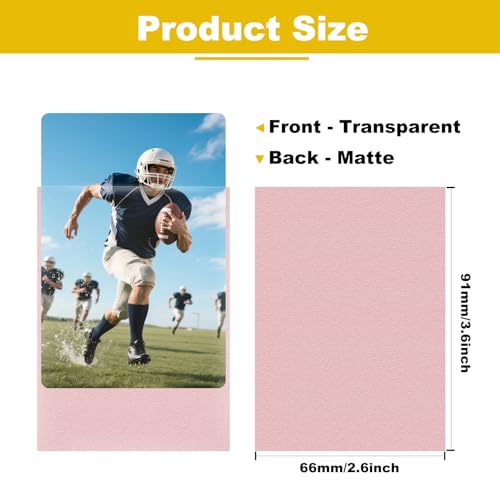 RyshePro 150 Pink Card Sleeves - 66x91mm Standard Size for MTG, PTCG, Baseball & Sports Cards - Anti-Slip, Acid-Free Protection